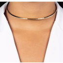 Chocker Aro Fio banhada a ouro e prata tendência