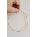 Chocker Aro Fio banhada a ouro e prata tendência