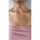 Chocker Aro Fio banhada a ouro e prata tendência