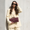 Bolsa Feminina Mão Transversal Ombro Trançada Couro PU Vegan, Clutch Noite Balada Casamento Alça Ajustável
