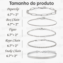 5 Pulseiras De Aço Inoxidável Hipoalergênicas, Resistentes A Manchas E à Prova d'água