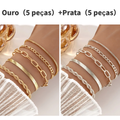 5 Pulseiras De Aço Inoxidável Hipoalergênicas, Resistentes A Manchas E à Prova d'água
