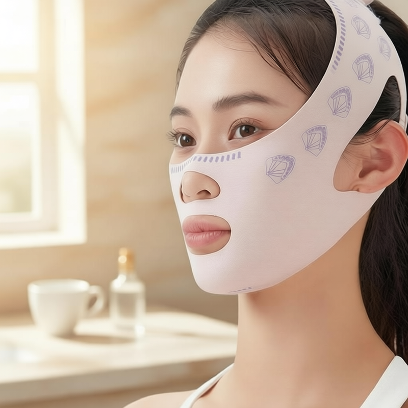 Faixa Facial Lifting Modeladora Reutilizável para Rosto Queixo e Mandíbula Antiflacidez